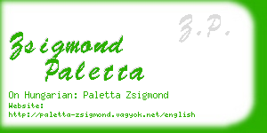 zsigmond paletta business card